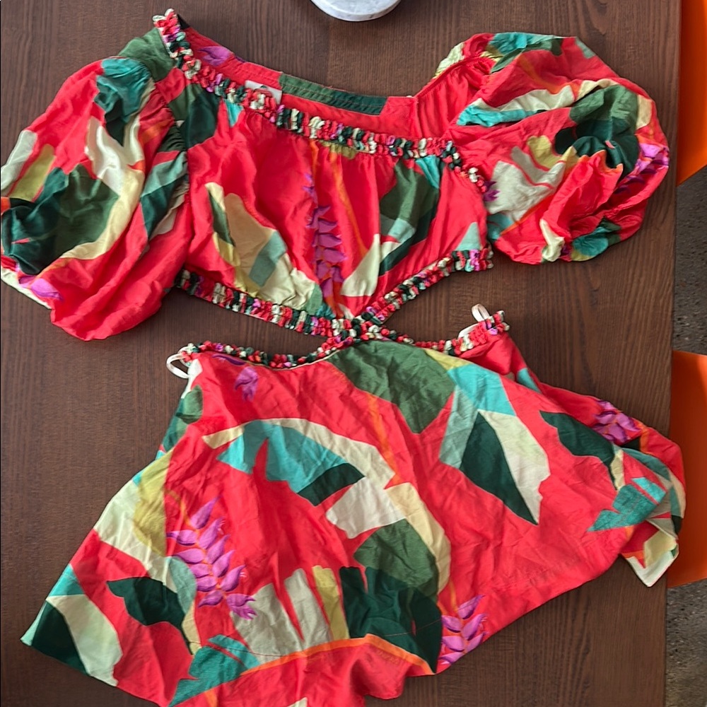 Farm Rio Bubble Sleeve Dress